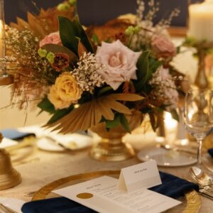 Table decor wedding florals from Scout Floral in Texas.