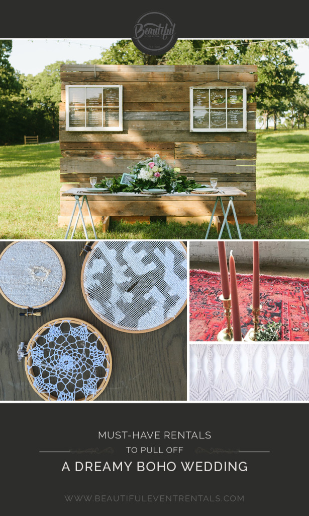 Dallas Event Decor: Top 3 Rentals to Pull Off a Boho Look